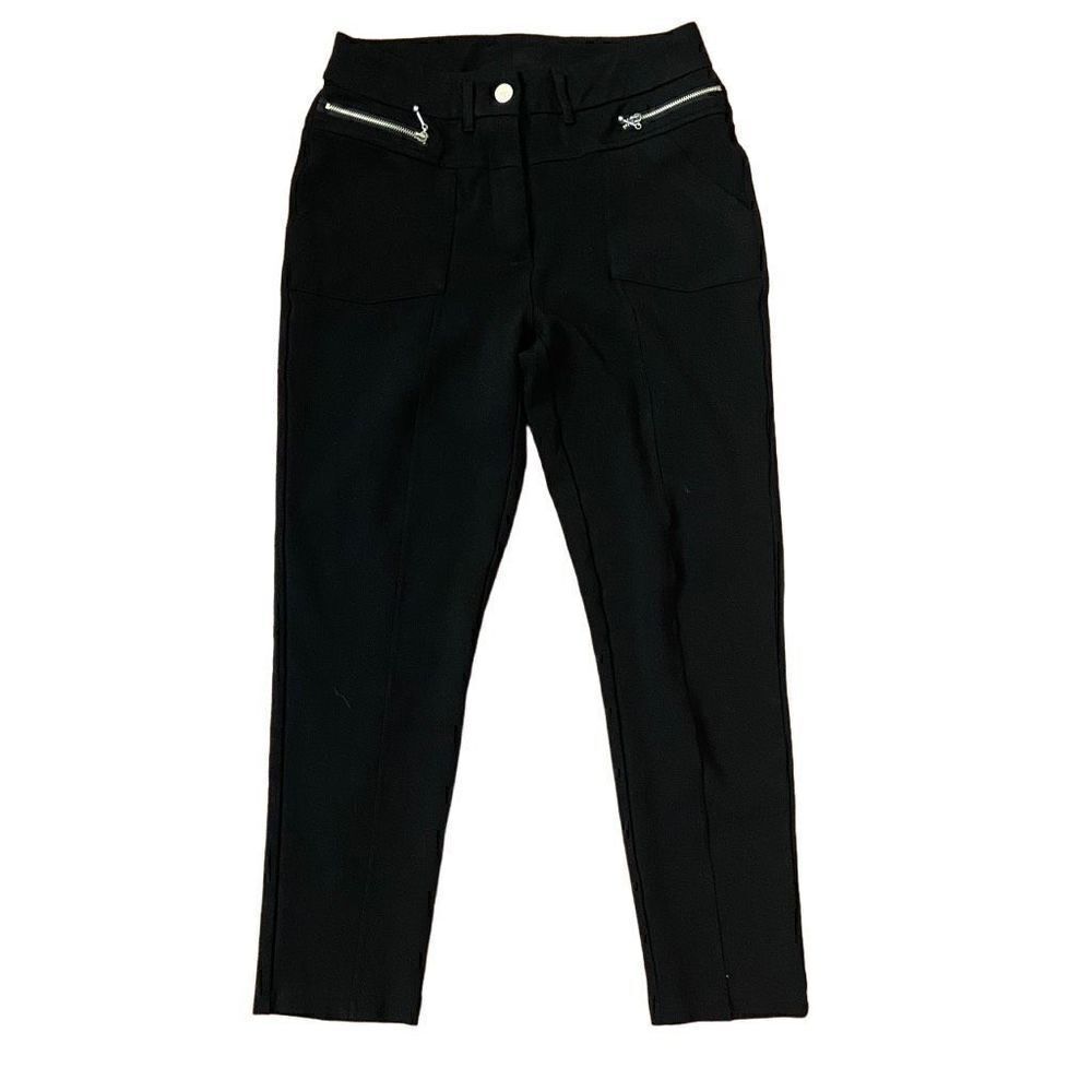 Soft Surroundings Skinny Cropped Ponte Pants Black Small Petite